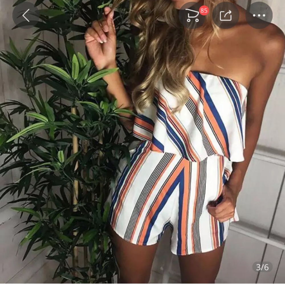 Striped romper